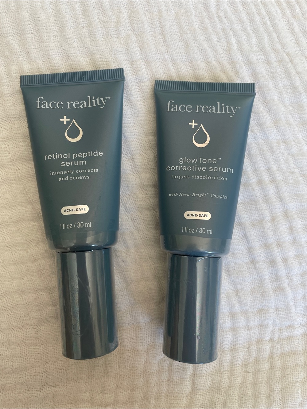 Face Reality Retinol Peptide Serum and Glowtone corrective serum